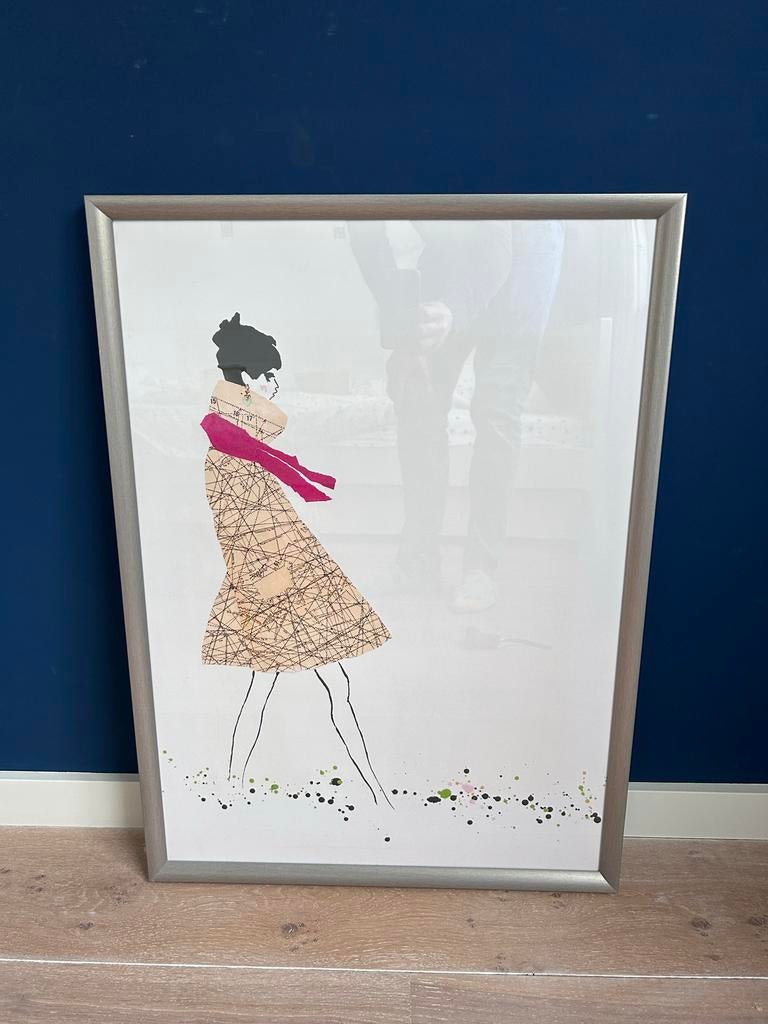 IKEA Lijst met leuke print - Goede Staat, Huis en Inrichting, Woonaccessoires | Lijsten, Ophalen, Minder dan 50 cm, 50 tot 75 cm