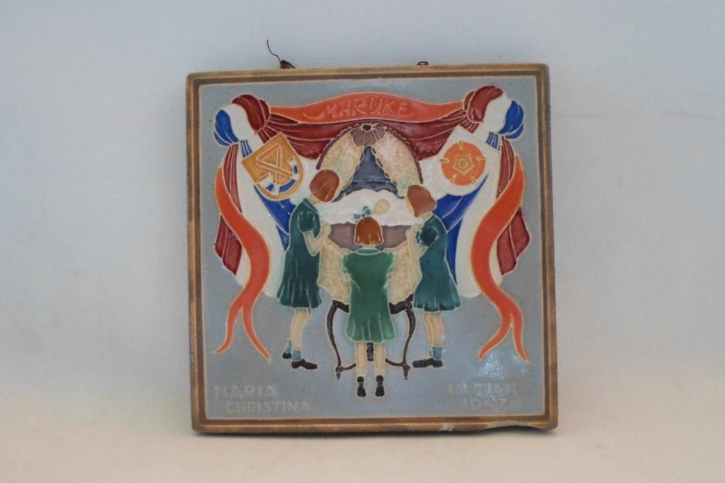 Westraven Tegel Marijke, Antiek en Kunst, Antiek | Wandborden en Tegels, Ophalen of Verzenden