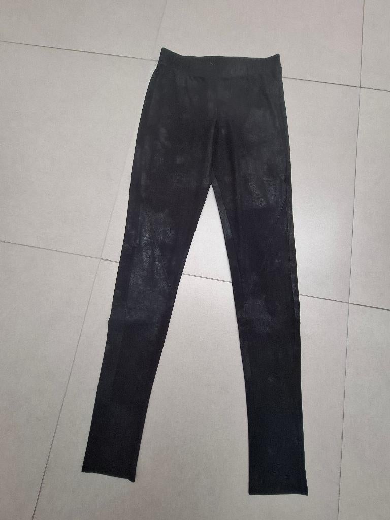 moscow 36 S broek legging zwart suede look, Zwart, Ophalen of Verzenden, Maat 36 (S), Lang