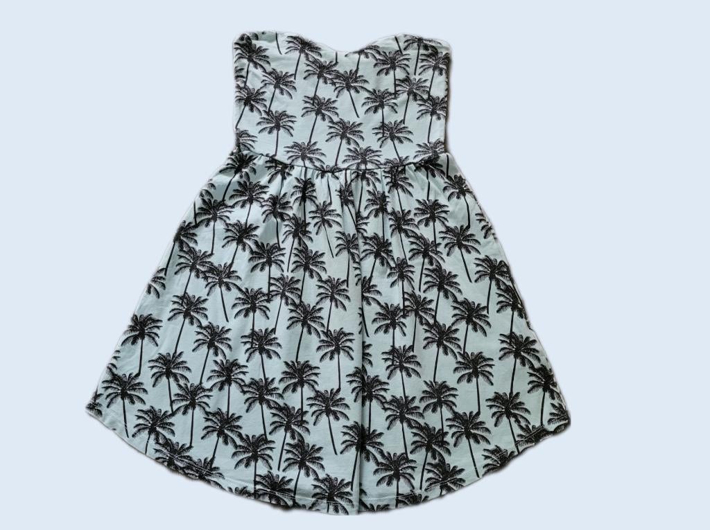 AMY&IVY turquoise strapless top (mini jurk) mt XXS ~ PB0008, Blauw, Ophalen of Verzenden, Zonder mouw, Maat 34 (XS) of kleiner