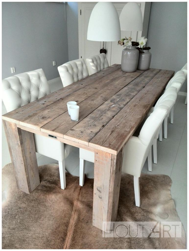 Tafel / tuintafel steigerhout hoekpoten XXL, Info@hout-art.nl, Nieuw, Ophalen of Verzenden, Hoeves 3 in Schijndel