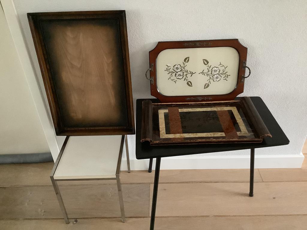 Art Deco dienbladen, Ophalen of Verzenden, Zo goed als nieuw, Rechthoekig, Hout