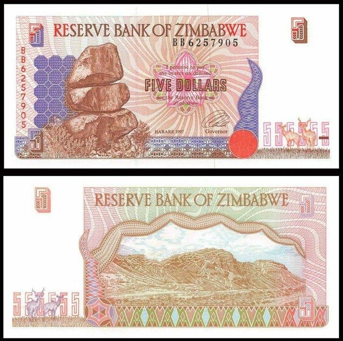 Zimbabwe 1994/2003, complete serie van 8 biljetten (UNC), Verzenden, Zimbabwe, Setje