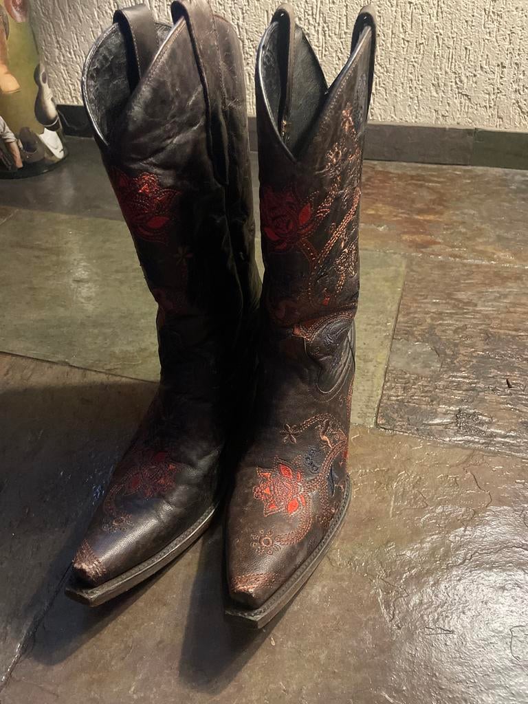 Cowboylaarzen maat 40, Ophalen of Verzenden, Gedragen, Bruin, Lage of Enkellaarzen