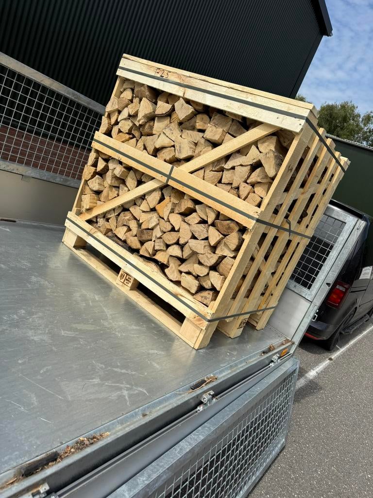 droog eiken haardhout, Tuin en Terras, Minder dan 3 m³, Ophalen, Eikenhout, Blokken