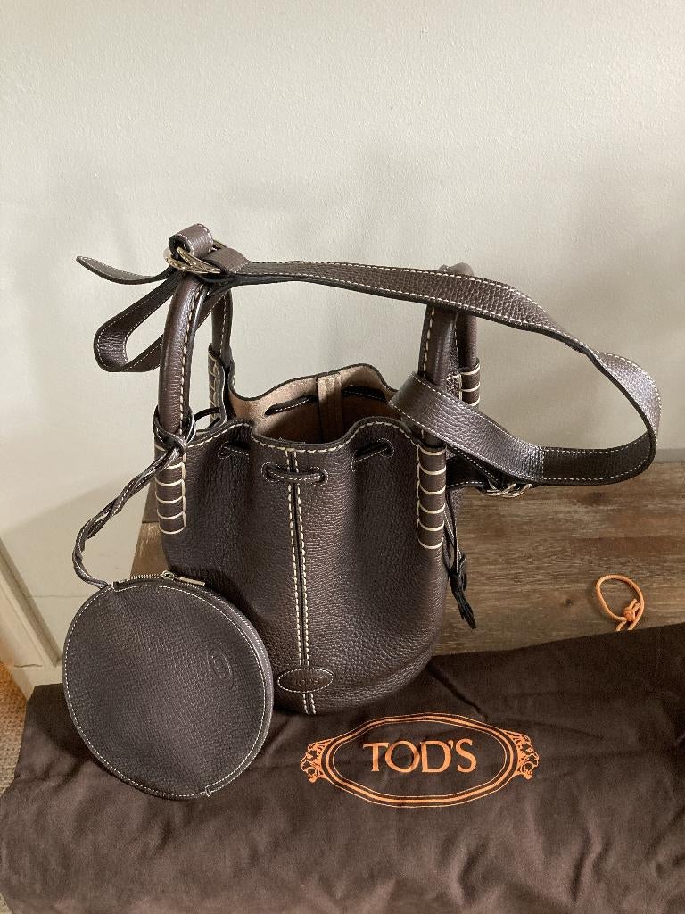Tods tas dames, Ophalen of Verzenden, Zo goed als nieuw, Bruin, Handtas