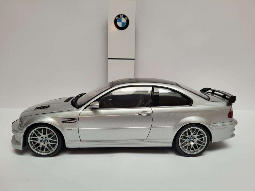Kyosho 1:18 BMW E46 M3 GTR Limited Edition Zilver, Ophalen of Verzenden, Zo goed als nieuw, Auto, Kyosho