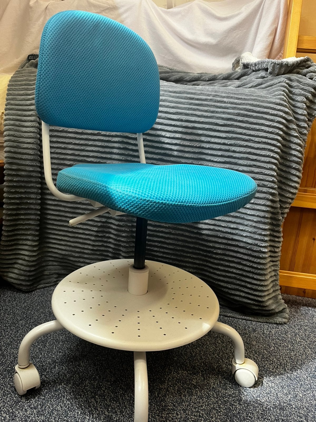 Bureaustoel, Huis en Inrichting, Bureaustoelen, Gebruikt, Bureaustoel, Blauw, Ophalen