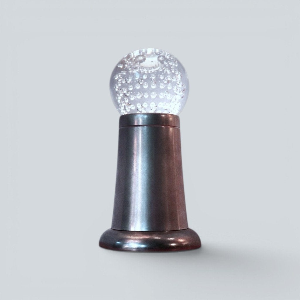 sfeerlamp lichtobject glazen bol op metalen voet, Overige merken, -, -, E14 (klein)