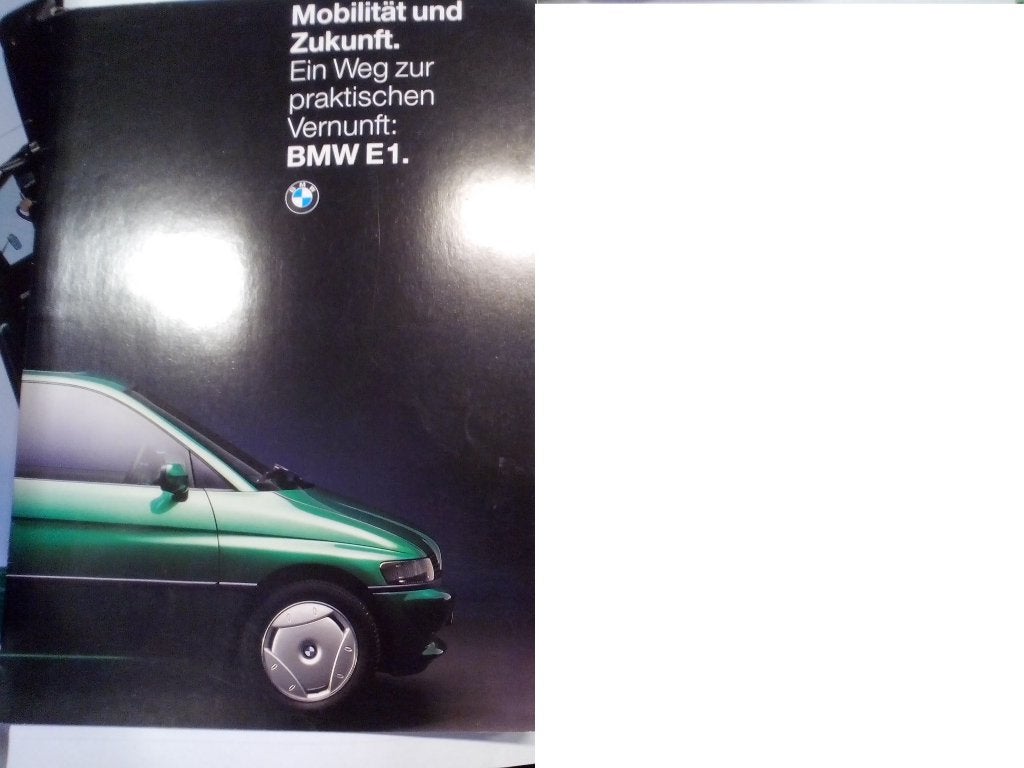 BMW E1 prototype 1993 + Clean Waterstof brochures folders, Ophalen of Verzenden, Zo goed als nieuw, BMW