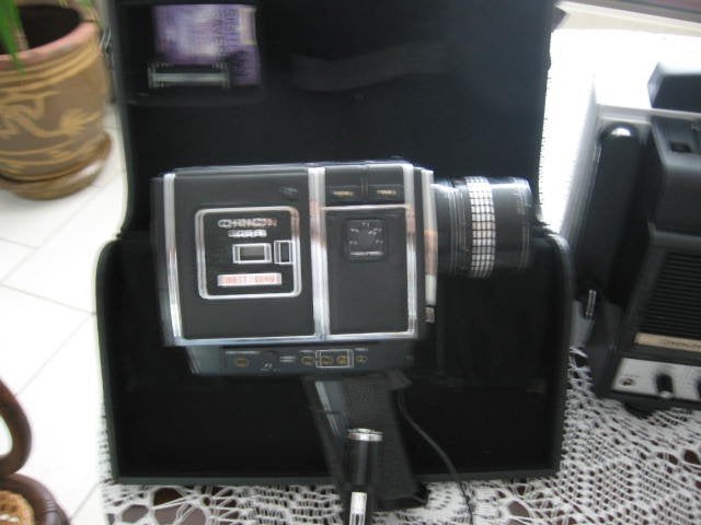 Chinon Filmcamera + Toebehoren, Ophalen, 8mm, Camera