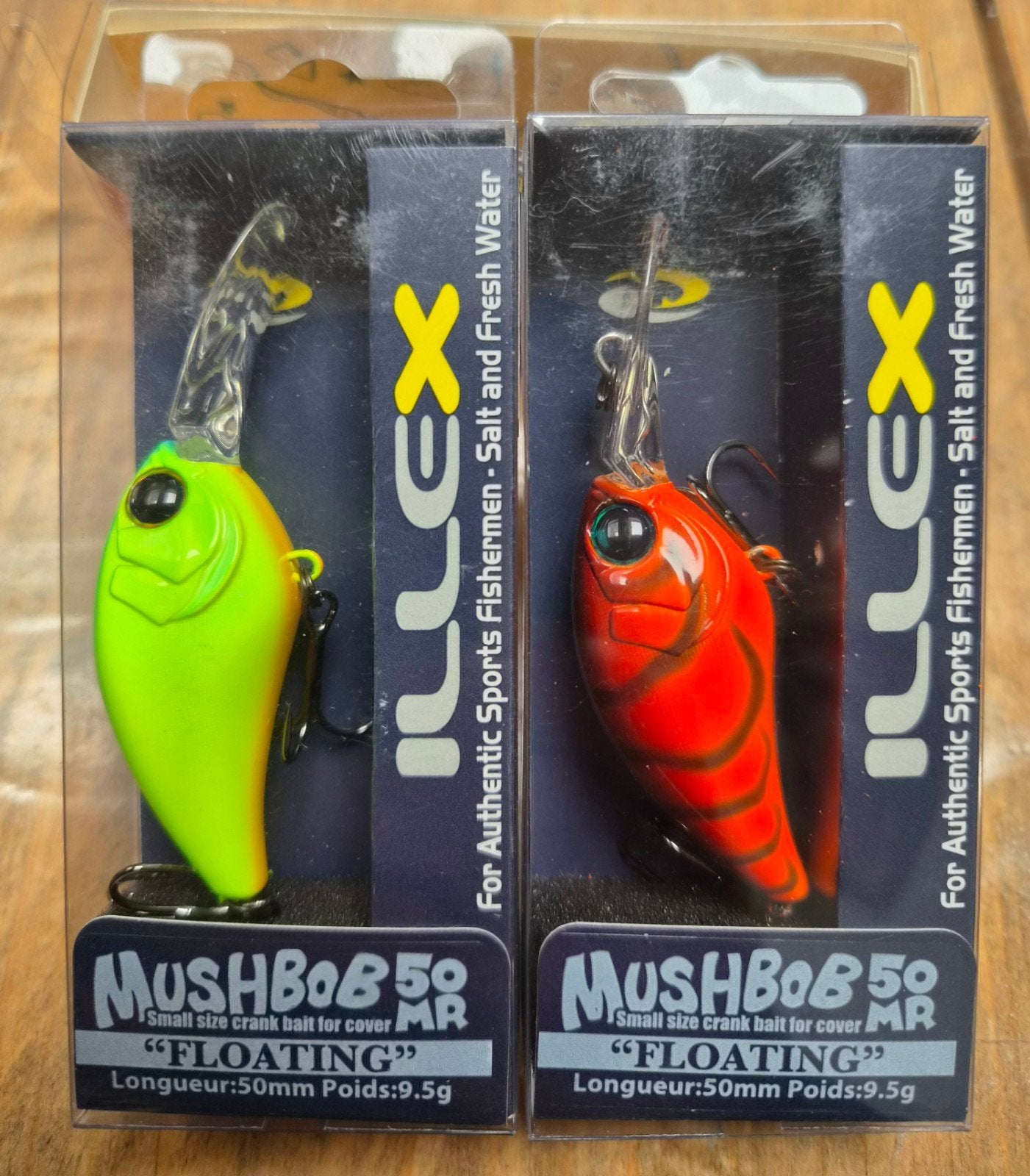 2x Illex Mushbob 50 mr Kunstaas, Watersport en Boten, Ophalen of Verzenden, Nieuw, Overige typen