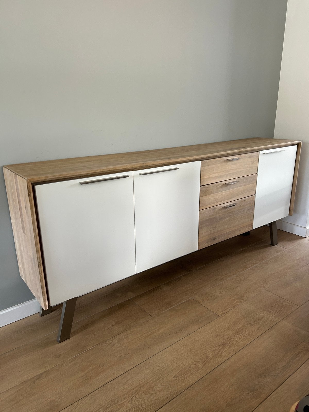 XOOON dressoir hout/wit, Ophalen, Zo goed als nieuw, 25 tot 50 cm, 200 cm of meer