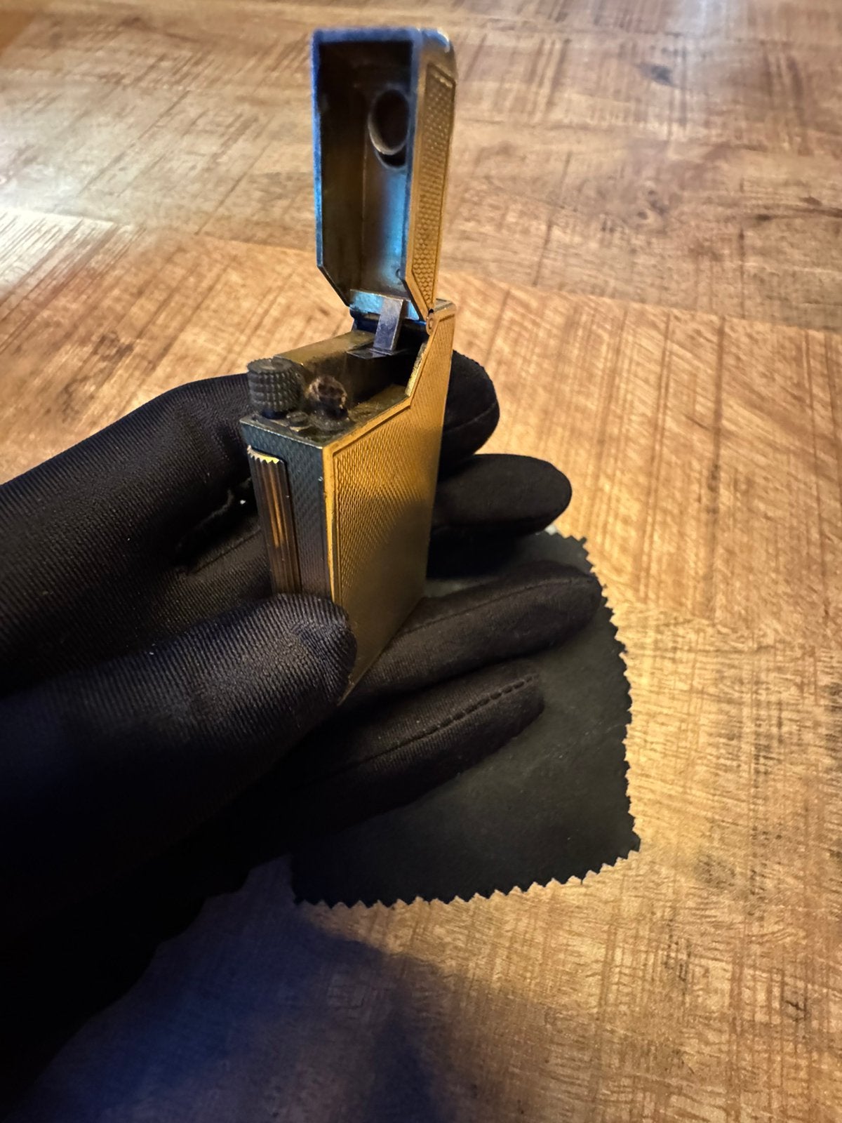 Dunhill Broadboy halfcap longroller mK2 werkend, Dunhill, Ophalen of Verzenden, Zo goed als nieuw, Aansteker