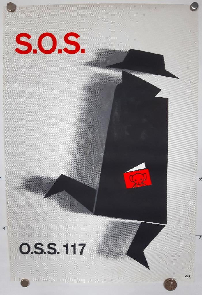 Originele Poster Dick Bruna SOS OSS 117 Zwarte Beertjes, Verzamelen, Verzenden, A1 t/m A3, Reclame, Rechthoekig Staand
