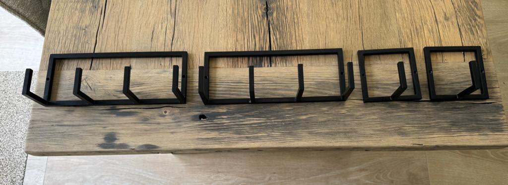 Zwarte Stalen Kapstokhaken Set - 10 Stuks, Huis en Inrichting, Woonaccessoires | Kapstokken, Wandhaken, Nieuw, Ophalen of Verzenden
