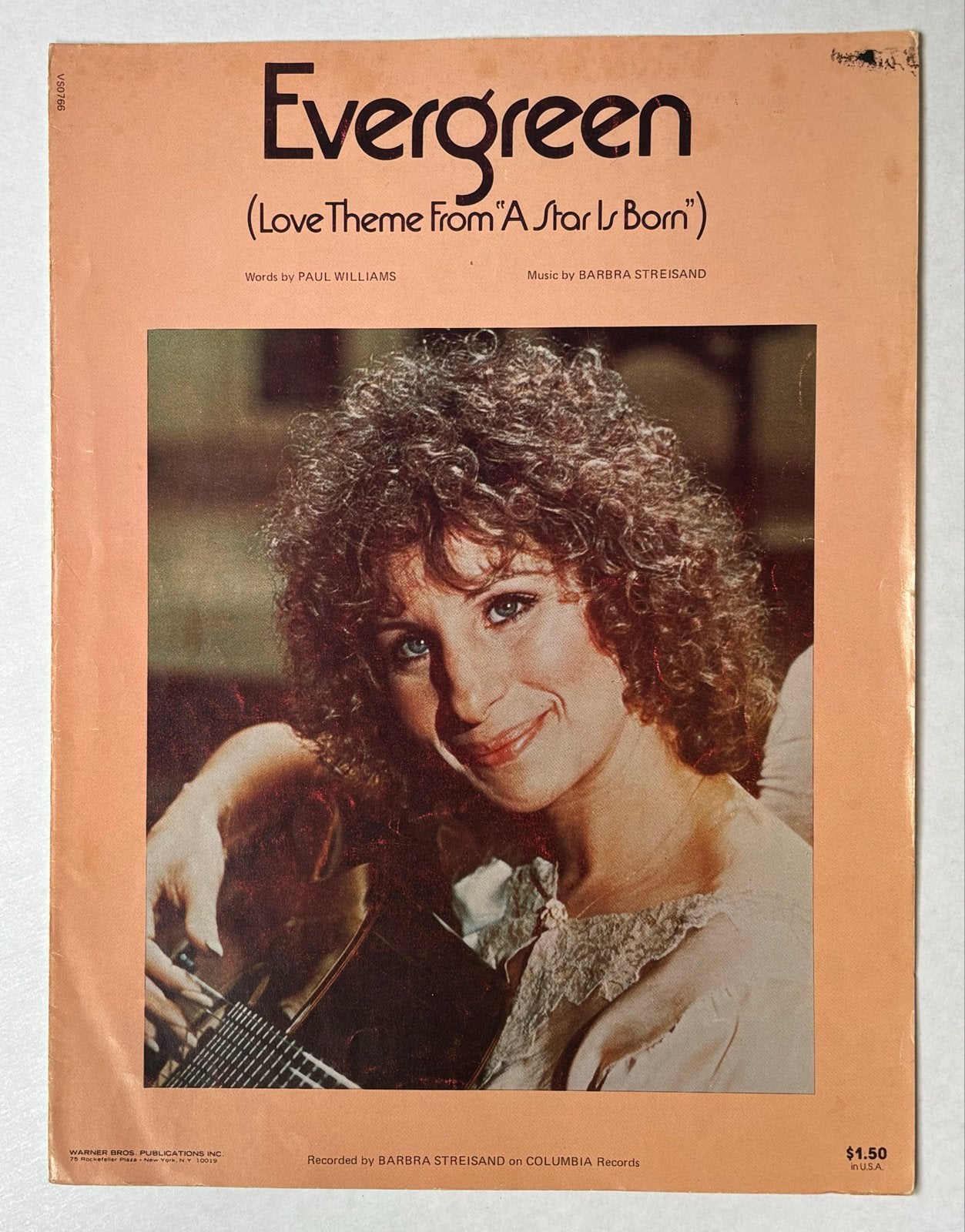 Evergreen (Love Theme From "A Star Is Born") bladmuziek, Gebruikt, Filmmuziek en Soundtracks, Ophalen of Verzenden, Artiest of Componist
