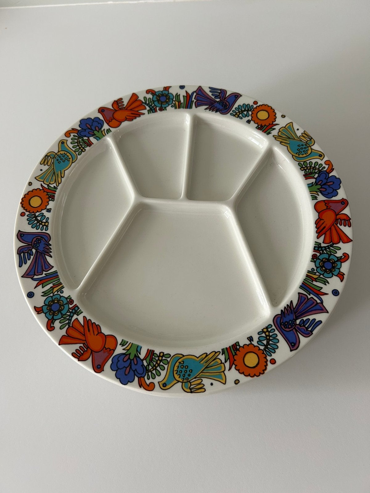 5 Fondue borden  Villaroy & Boch Acapulo, Huis en Inrichting, Ophalen, Villeroy & Boch, Vintage, Zo goed als nieuw