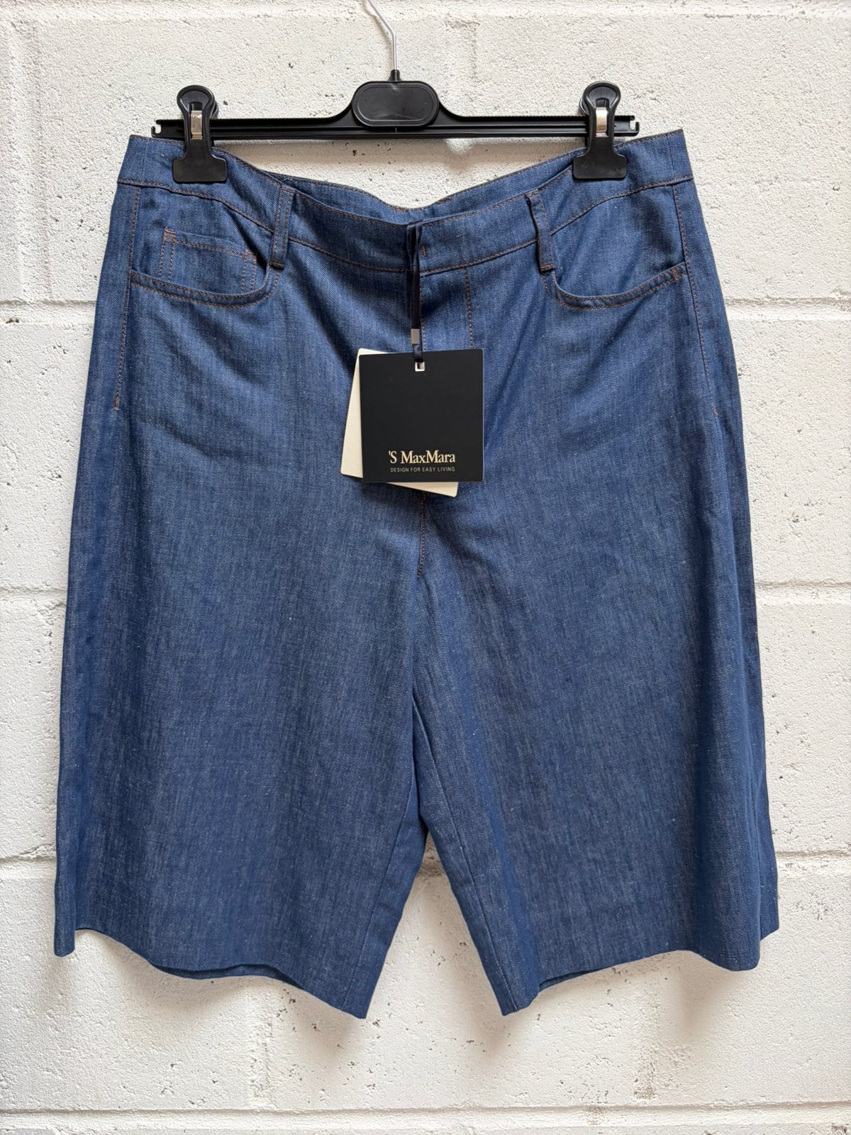 S max Mara Bermuda Eric short denim 42 nieuw €215, Kleding | Dames, Kort, Blauw, Maat 42/44 (L), Ophalen of Verzenden