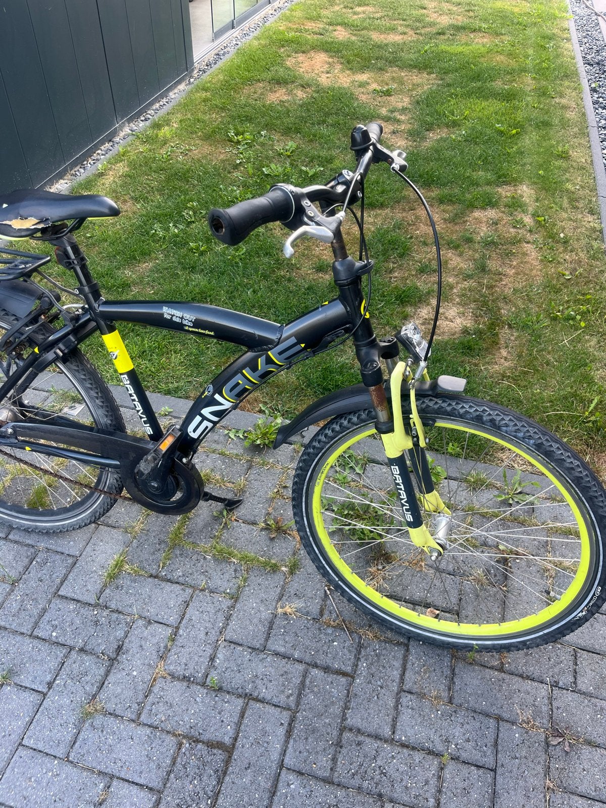 Batavus Snake kinderfiets - Zwart/Geel 26 inch, Fietsen en Brommers, Fietsen | Kinderfietsjes, Ophalen, Gebruikt, 20 inch of meer