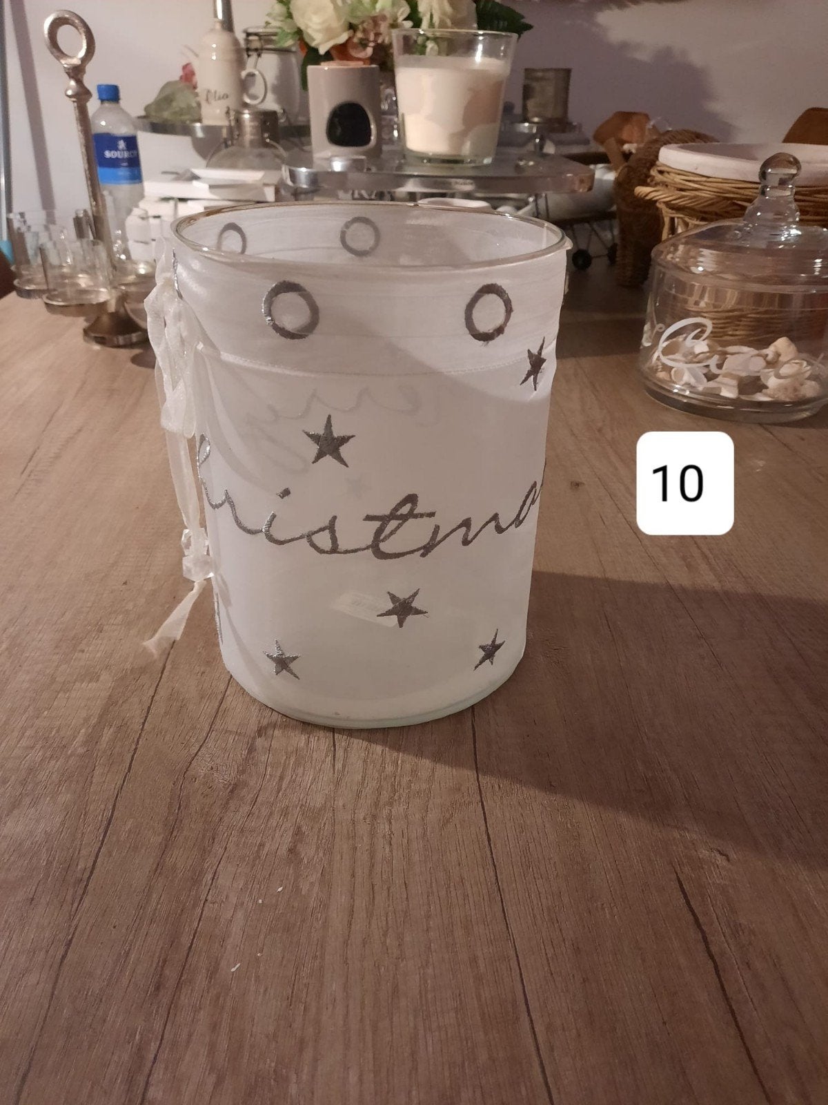 Groot windlicht kerst Riviera maison, Huis en Inrichting, Woonaccessoires | Kandelaars en Kaarsen, Ophalen of Verzenden, Zo goed als nieuw