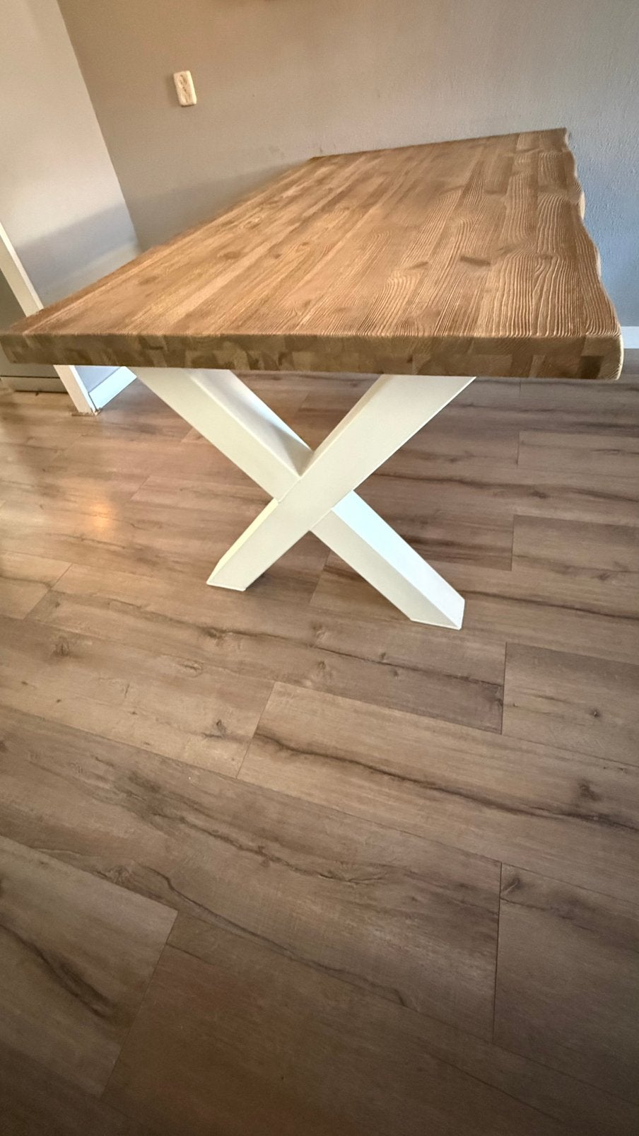 Prachtige houten eettafel., Ophalen, Gebruikt, 50 tot 100 cm, Vijf personen of meer