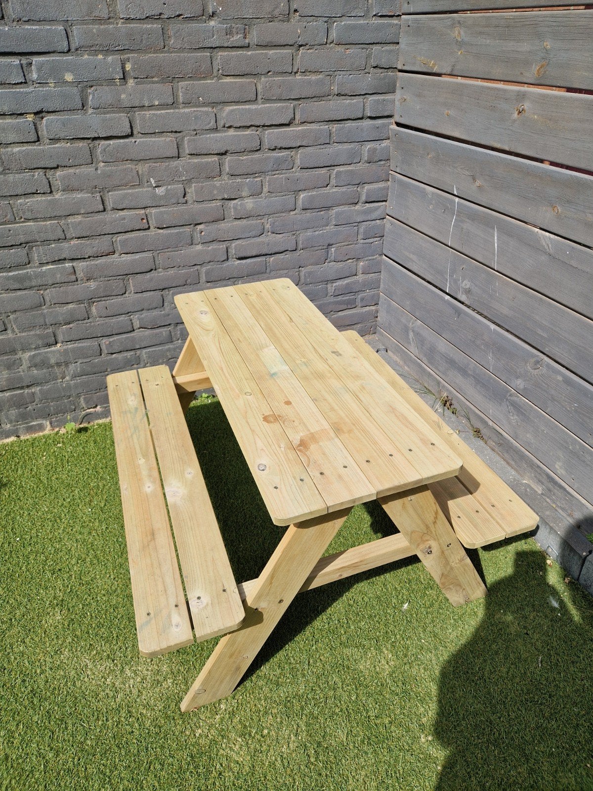 tuintafel kind, Tuin en Terras, Picknicktafels, Ophalen, Zo goed als nieuw, Rechthoekig, Hout