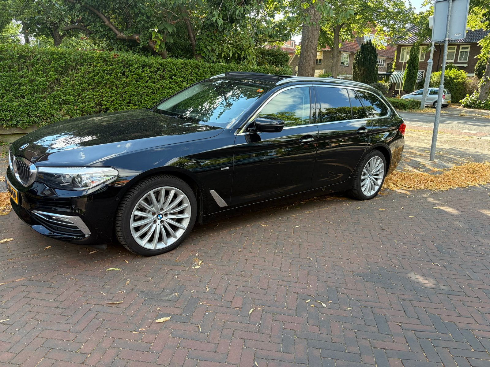 BMW 5-Serie 530i 252pk Xdrive Aut. 2018 Zwart, Auto's, BMW, 1998 cc, 15 km/l, 4 cilinders, 2000 kg