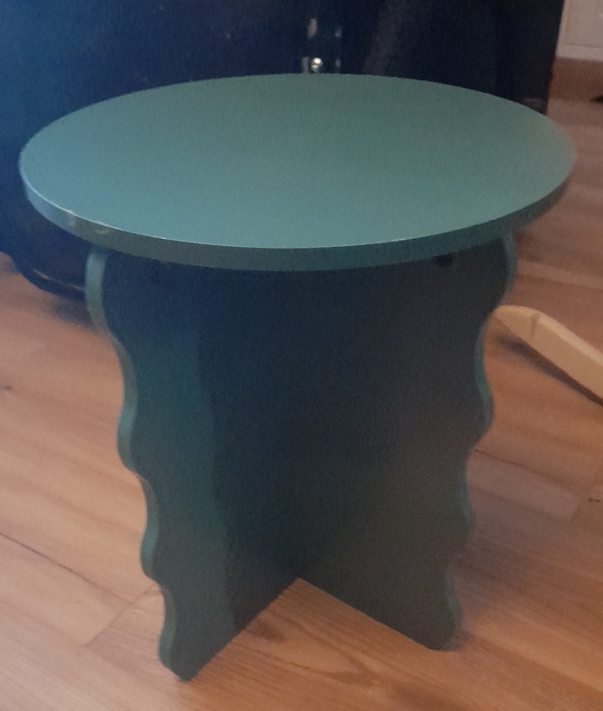 Bijzettafel groen, Minder dan 55 cm, Rond, Zo goed als nieuw, Modern