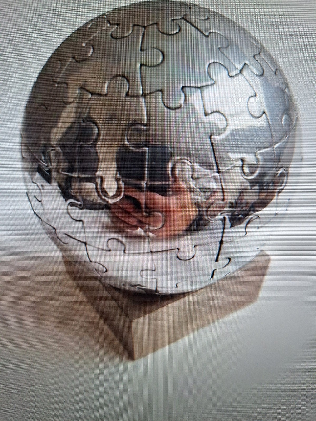 Rubik's 3D Puzzel Bol - Glanzend Metaal - A1, Ophalen of Verzenden, Minder dan 500 stukjes, Zo goed als nieuw, Rubik's of 3D-puzzel