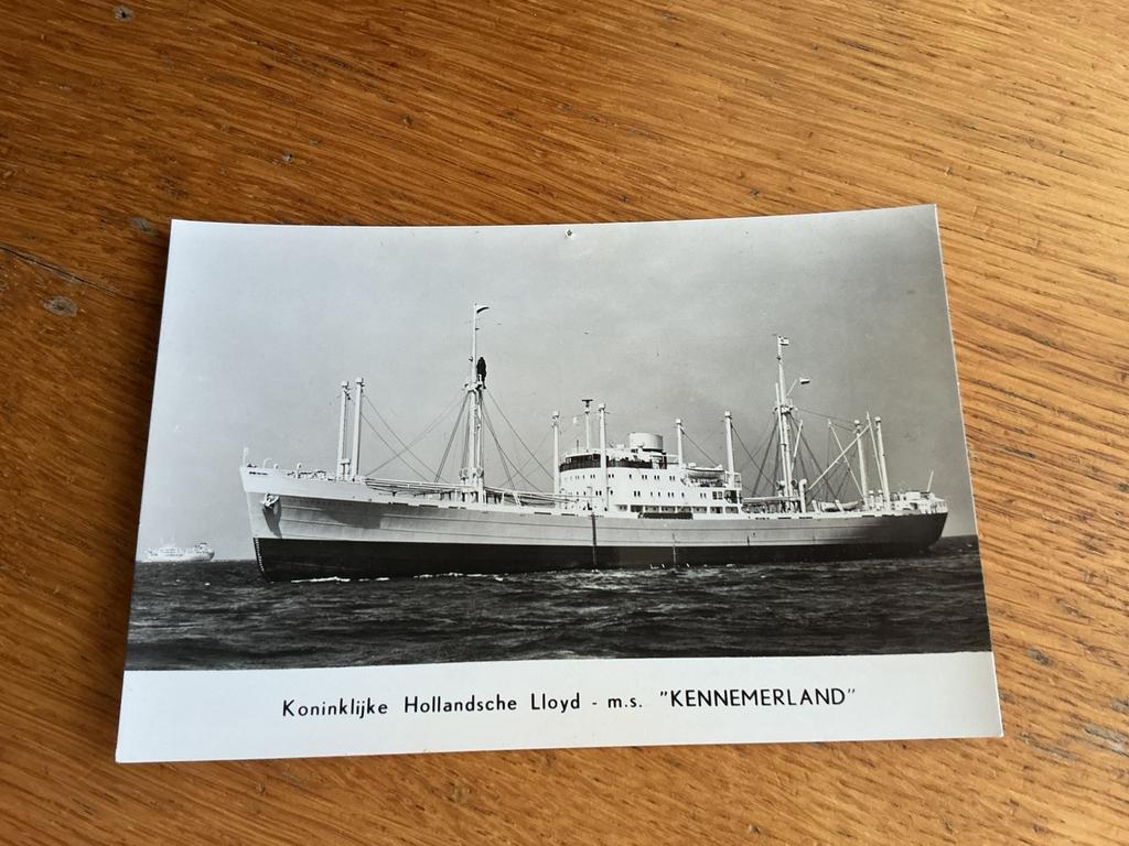 S598 MS KENNEMERLAND Punaisegaatje, Verzamelen, Scheepvaart, Ophalen of Verzenden, Zo goed als nieuw, Kaart, Foto of Prent
