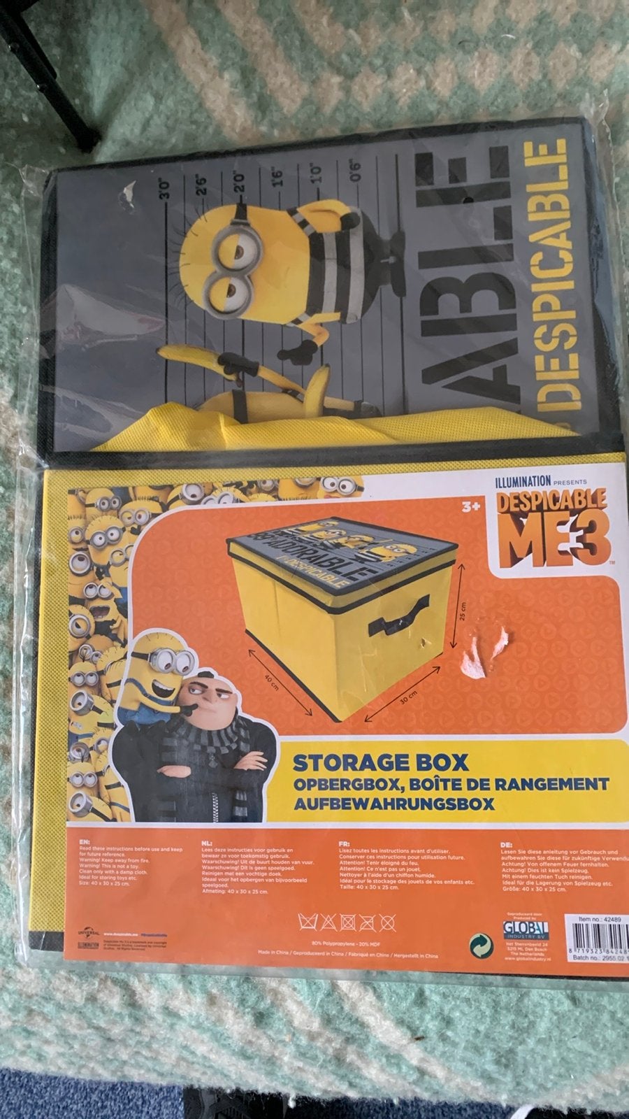 Minions Opbergbox Despicable Me 3, Ophalen, Nieuw, Jongen of Meisje