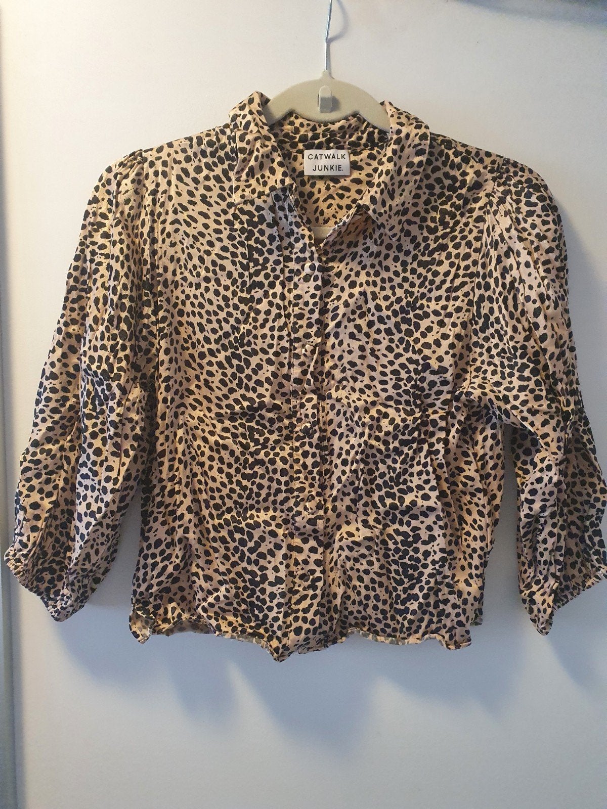 Zgan! Mooie tijgerprint blouse van Catwalk Junkie  maat M!, Verzenden, Zo goed als nieuw, Maat 38/40 (M), Bruin