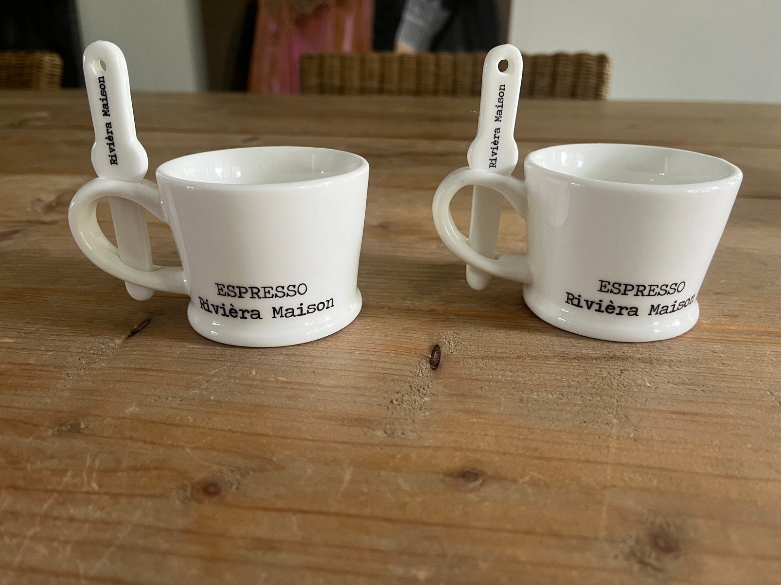 Rivièra Maison espresso kopjes, Huis en Inrichting, Ophalen, Overige stijlen, Kop(pen) en/of Schotel(s), Glas