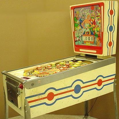 Schitterende vintage flipperkast Gigi uit 1963, Ophalen, Gebruikt, Mechanisch, Gottlieb
