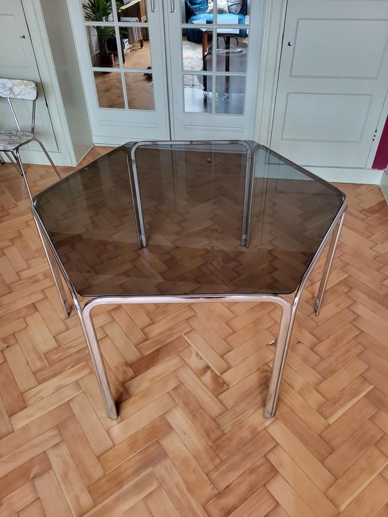 Hexagon eettafel in Gastone Rinaldi stijl, Ophalen
