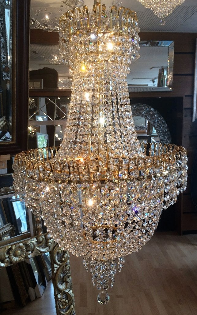 Wij gaan stoppen Kristal Kroonluchter 50 cm Goud of zilver, Ophalen of Verzenden, Nieuw
