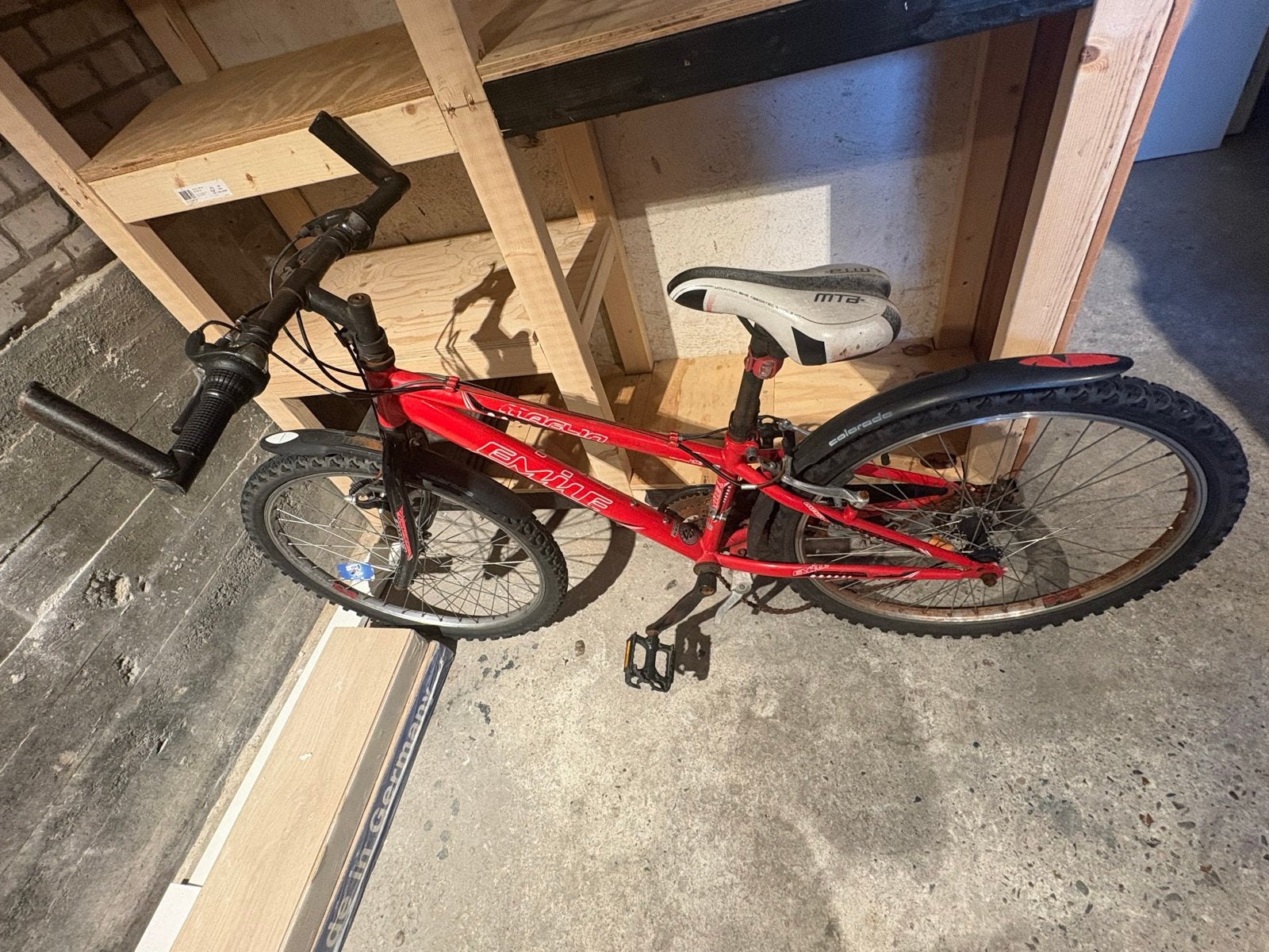 Rode mountainbike -  MOET ZO SNEL MOGELIJK WEG, Gebruikt, 49 tot 53 cm, Geen vering, Ophalen