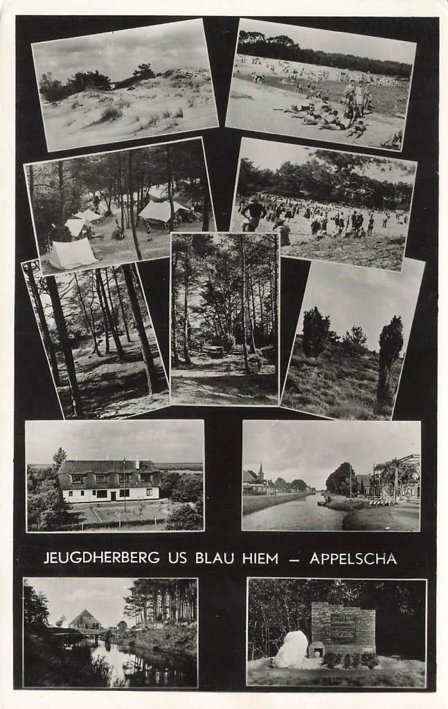 Appelscha, Jeugdherberg Us Blau Hiem, Verzamelen, Ophalen of Verzenden, 1960 tot 1980, Gelopen, Friesland
