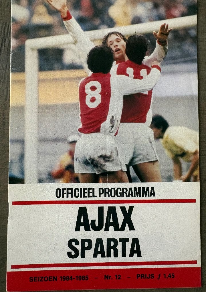 Programma Ajax - Sparta 1984-1985, Ophalen of Verzenden, Zo goed als nieuw, Ajax, Boek of Tijdschrift