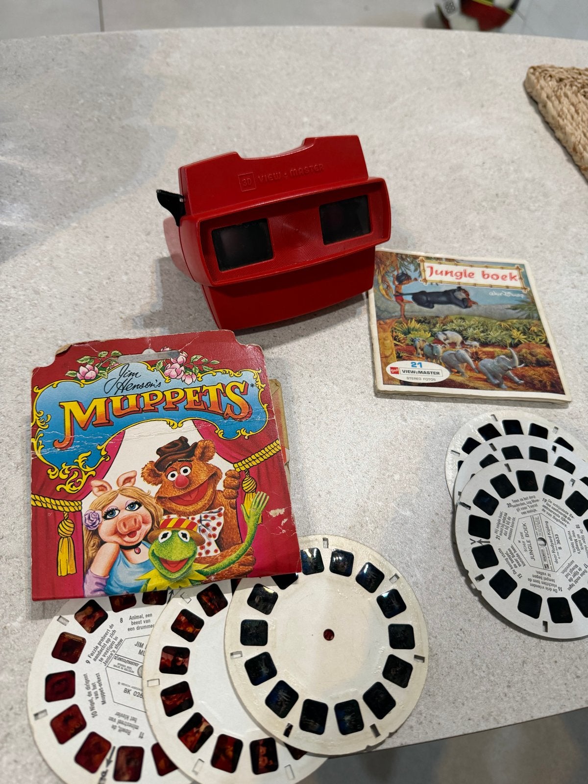 Vintage View-Master met 6 Schijven: Jungle Boek & Muppets, Ophalen of Verzenden, Gebruikt, Jongen of Meisje