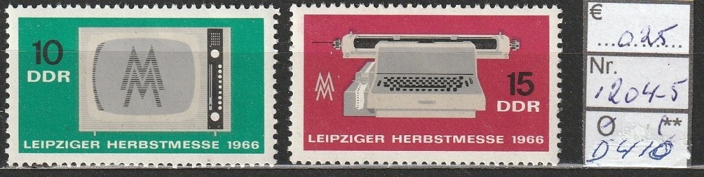 DDR Messe '66 Michel 1204-5 Nr.D410p, Verzenden, DDR, Postfris