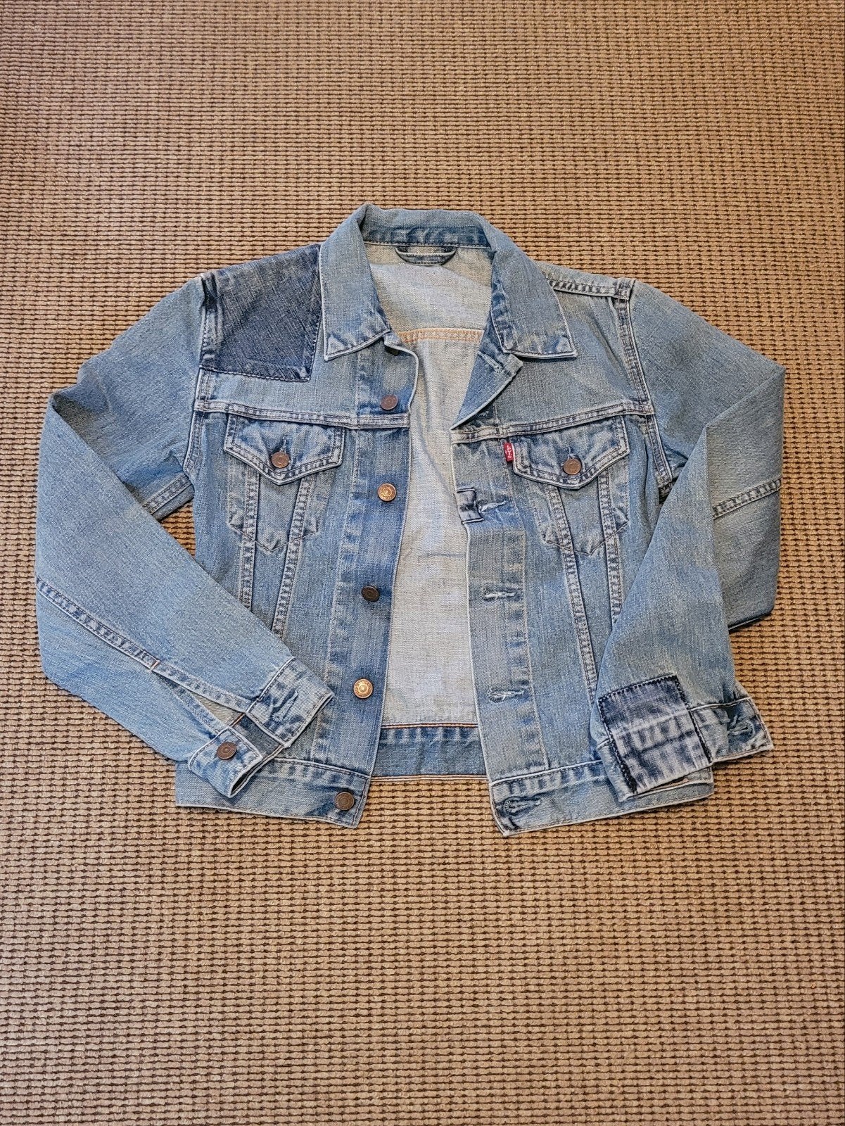 Levi's dames spijkerjack denimjacket maat S getailleerd, Maat 38/40 (M), Blauw, Ophalen of Verzenden, Zo goed als nieuw