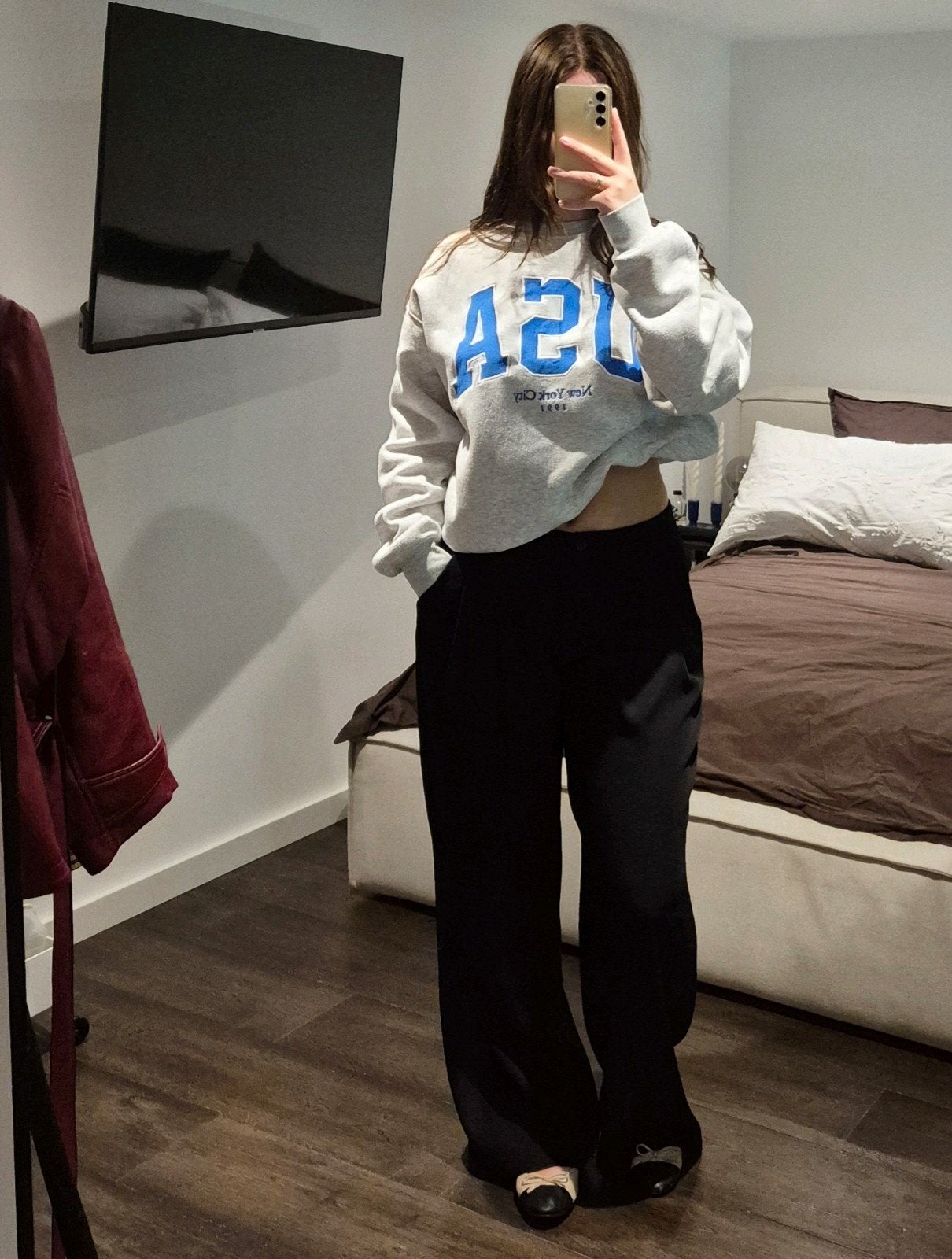 Stradivarius USA New York City sweater maat XS, Kleding | Dames, Ophalen of Verzenden, Zo goed als nieuw, Maat 34 (XS) of kleiner