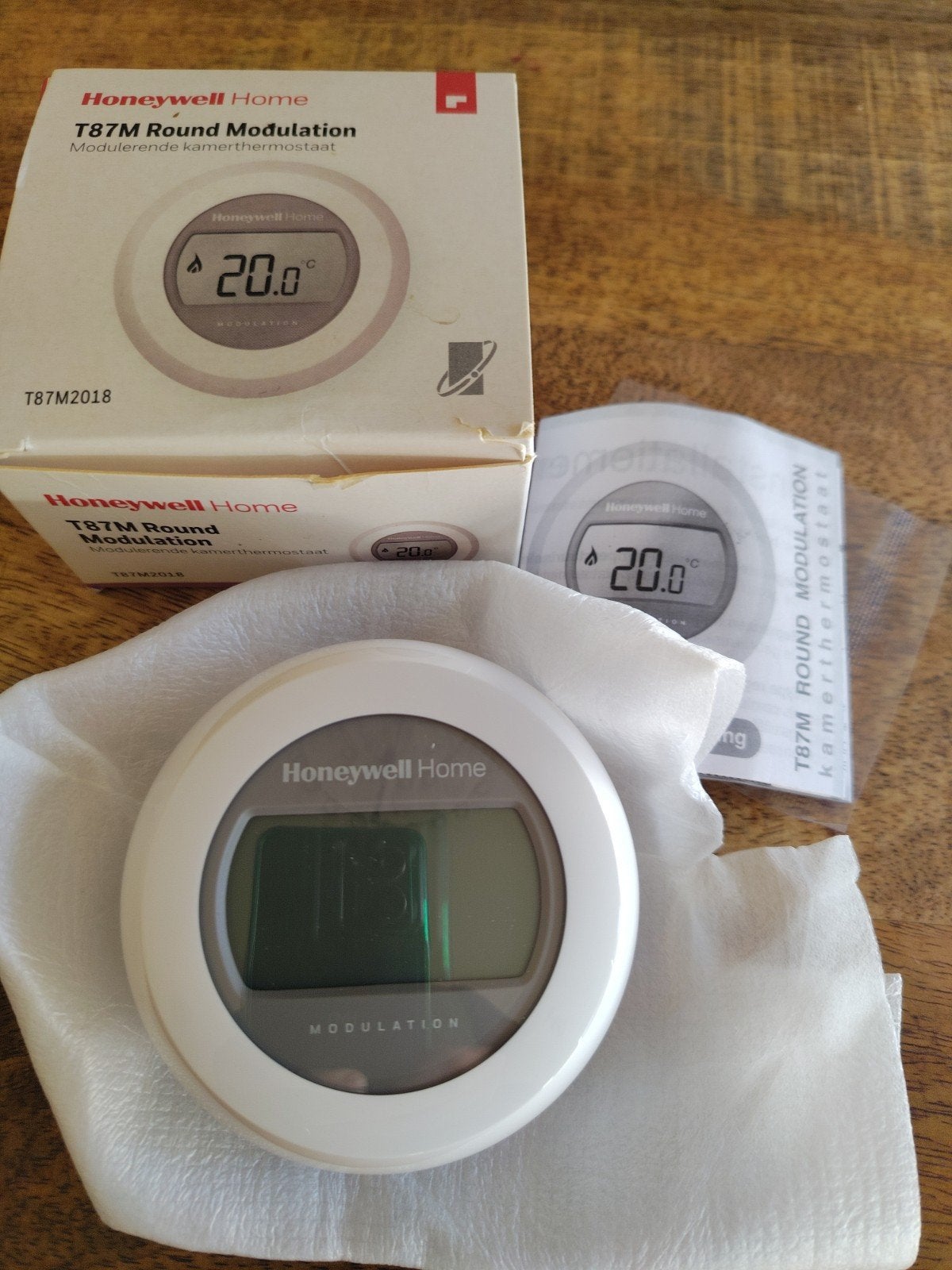Honeywell Home T87M Round Modulatie Thermostaat, Doe-het-zelf en Verbouw, Ophalen of Verzenden, Slimme thermostaat, Nieuw