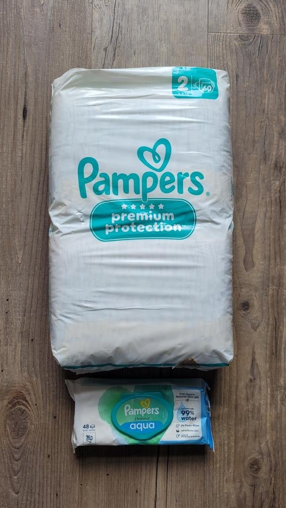 Pamper luiers maat 2, nieuw pak met 60 luiers, Ophalen of Verzenden, Nieuw, Overige typen
