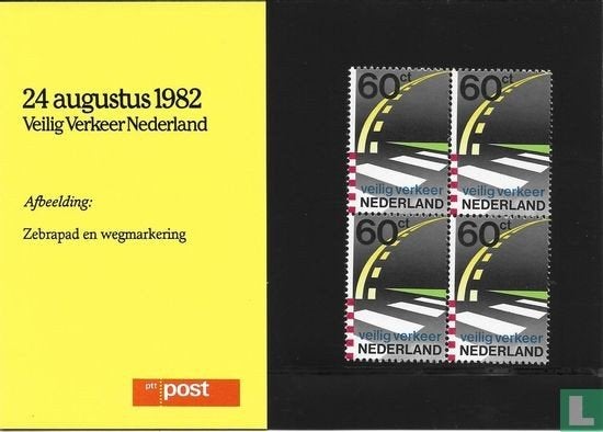 Postzegelmapje M6 Veilig Verkeer Nederland 1982 NL, Postzegels en Munten, Ophalen of Verzenden