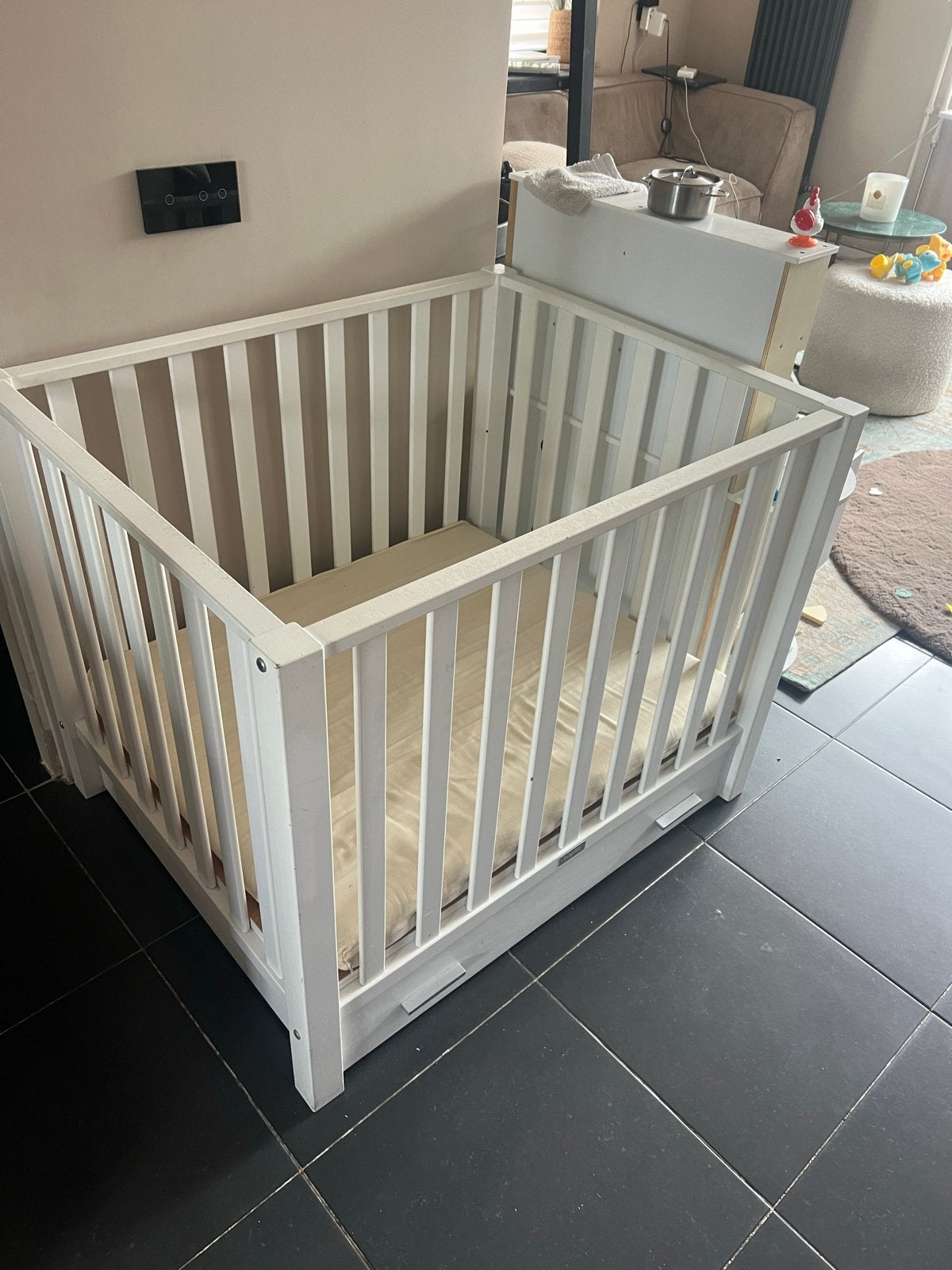 Bopita Box Wit - Inclusief Matras, Ophalen, Gebruikt, Ledikant