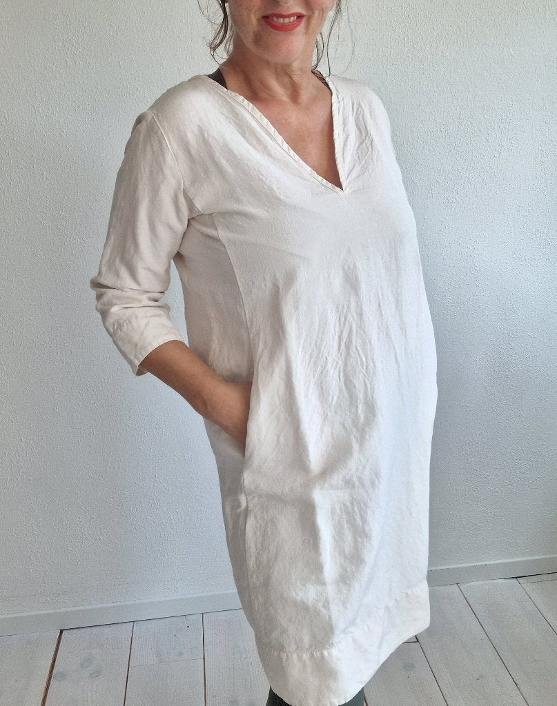 Trix en Rees tuniek | Maat M | Ecru |, Maat 38/40 (M), Overige kleuren, Nijmegen, Verhip-vintage.nl