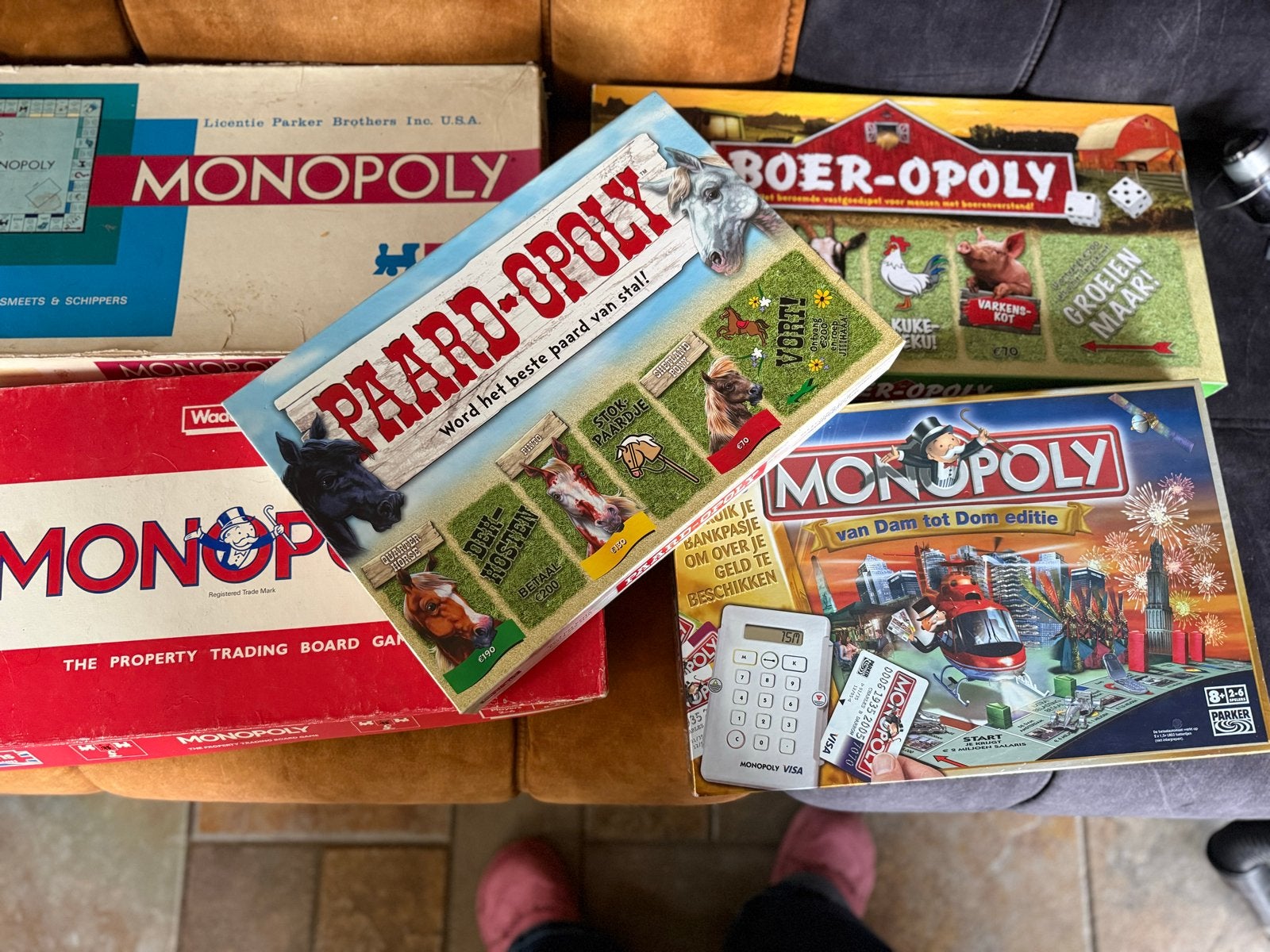 Monopoly en Paard-Opoly Bordspellen - Diverse Edities, Drie of vier spelers, Ophalen of Verzenden, Gebruikt